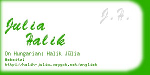 julia halik business card